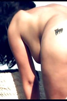 Amazing Hott Body Nudist Brunette Milf Tanning Naked voyeur