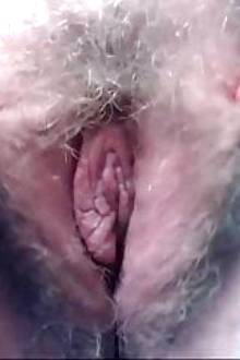 Close up pussy hair play