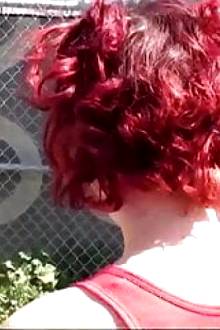 Redhead slut picked up and fucked hard