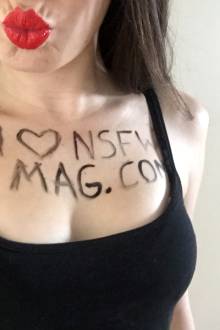 Sexy fan shows how much she loves NSFW MAG