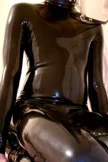 Shiny And Leashed As A Gimp Should Be!