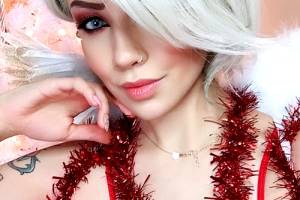 Christmas Angel Mercy In Shibari Cosplay From Overwatch – By Felicia Vox